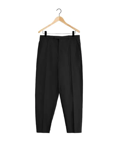 Lemaire Pressed-crease Trousers In Black