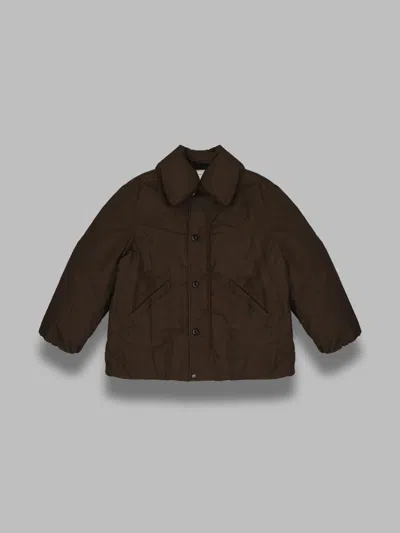 Lemaire Puffer Blouson In Brown