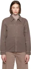 Lemaire Purple Fitted Denim Shirt In Pu814 Denim Mauve