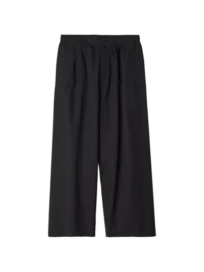 Lemaire Pyjama Pants In Light Cotton Twill In 블랙