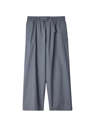Lemaire Pyjama Pants In Light Cotton Twill In Gray