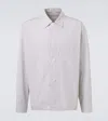 Lemaire White & Taupe Striped Pyjama Shirt In White