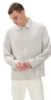 Lemaire White & Taupe Striped Pyjama Shirt