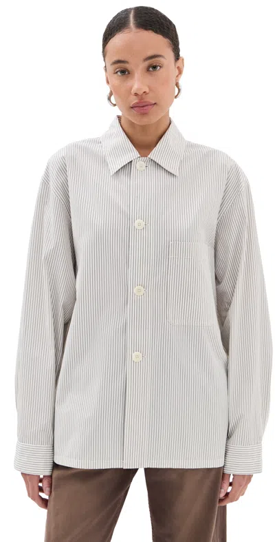 Lemaire Pyjama Shirt Creamy White/taupe/black