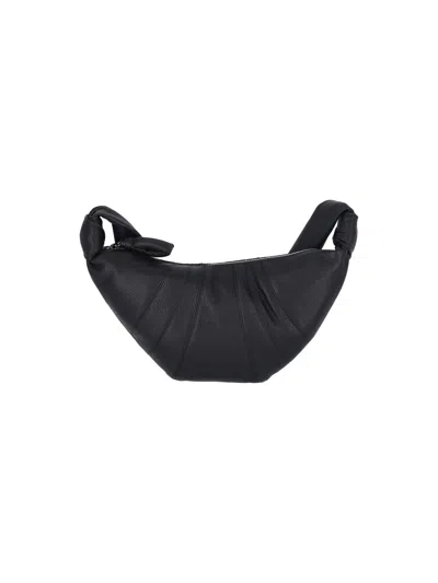 Lemaire Quilted Leather Shoulder Bag In Black