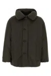 Lemaire Puffer Blouson With High Collar And Pockets In Brown