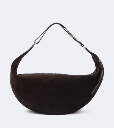 Lemaire Quiver Clip Large Suede Shoulder Bag