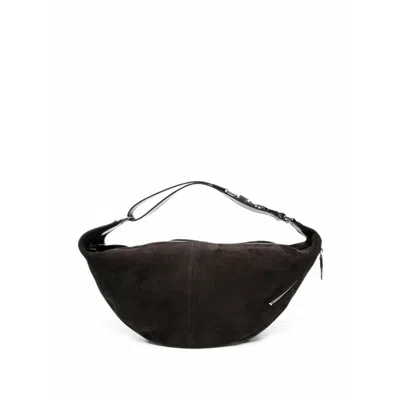 Lemaire Quiver Clip Leather Tote Bag In Brown