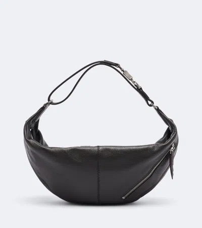 Lemaire Quiver Mini Leather Top-handle Bag In Brown