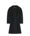 Lemaire Raglan-sleeve Belted Coat In Black