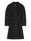 Lemaire Raglan Sleeve Coat Clothing In Black