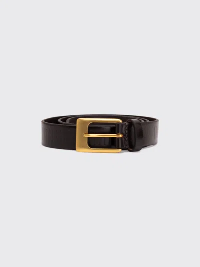 Lemaire Rail Belt 25 Mm In Dark Brown
