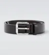 Lemaire Rail 2.5cm Debossed Leather Belt In Black