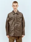 Lemaire Snap-buttoned Rain Jacket In Brown