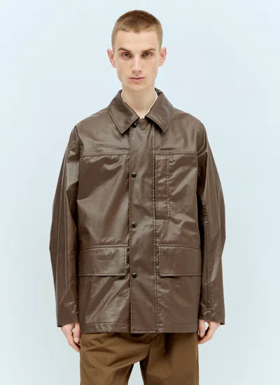 Lemaire Rain Jacket In Brown