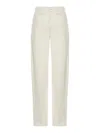 Lemaire Woman Pants Ivory Size 8 Cotton