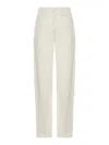 Lemaire Woman Pants Ivory Size 8 Cotton