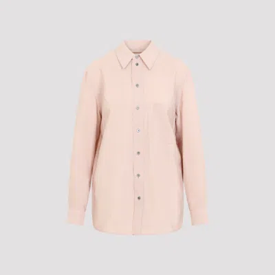 Lemaire Regular Silk Shirt In Pink
