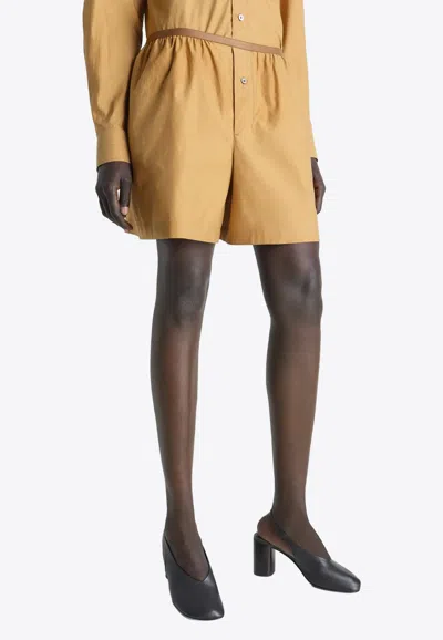 Lemaire Relaxed Boxer Shorts In Beige