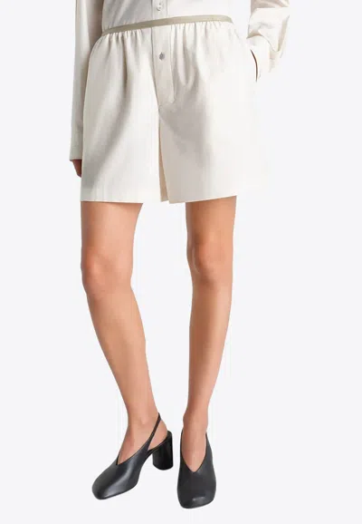 Lemaire Relaxed Boxer Shorts In Cream