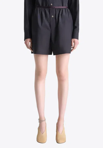 Lemaire Relaxed Boxer Shorts In Midnight