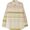 Lemaire Relaxed Check Cotton Button-up Shirt In Beige