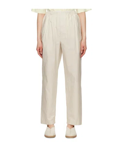 Lemaire Relaxed Elastic Waist Casual Pants In Nude