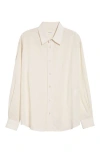 Lemaire Logo Embroidered Buttoned Shirt In Neutral