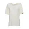 Lemaire Relaxed Fit Cotton Jersey T-shirt With Flat-lock Stitching In White