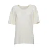 Lemaire Relaxed Fit Cotton Jersey T-shirt With Flat-lock Stitching In Neutrals