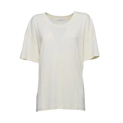 Lemaire Relaxed Fit Cotton Jersey T-shirt With Flat-lock Stitching In Neutrals