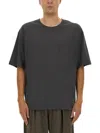 Lemaire Relaxed Fit Cotton-silk Blend T-shirt In Gray