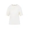 Lemaire Rib T-shirt In White