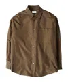 Lemaire Relaxed Long-sleeved Shirt In Brown