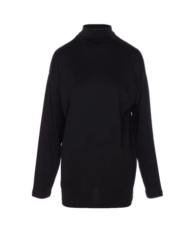LEMAIRE RELAXED MOCK NECK LONG SLEEVES TOP