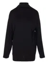 Lemaire Relaxed Mock Neck Long Sleeves Top In Black