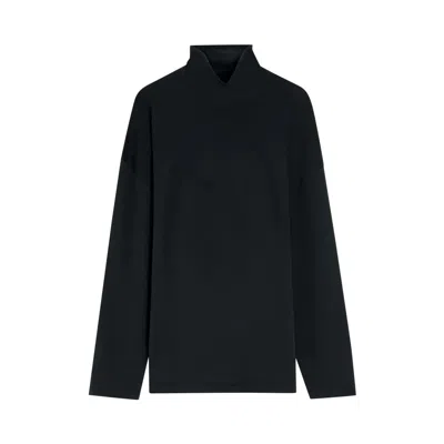 Pre-owned Lemaire Relaxed Mock Neck T-shirt 'black' | Men's Size S