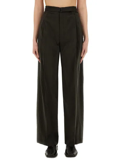 Lemaire Tailored Pants With Belt In Brown