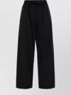 Lemaire Relaxed Poplin Trousers Wide Leg In Black