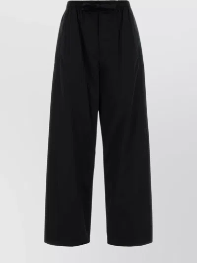 LEMAIRE RELAXED POPLIN TROUSERS WIDE LEG
