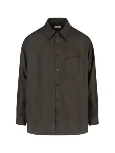 Lemaire 'relaxed' Shirt In Brown