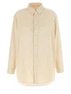 Lemaire Casual Shirt With Buttoned Cuffs And Curved Hem In Multi