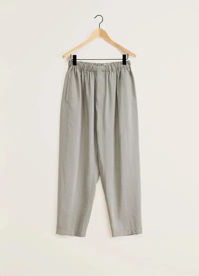 Lemaire Relaxed Silk Pants Misty Grey In Gray