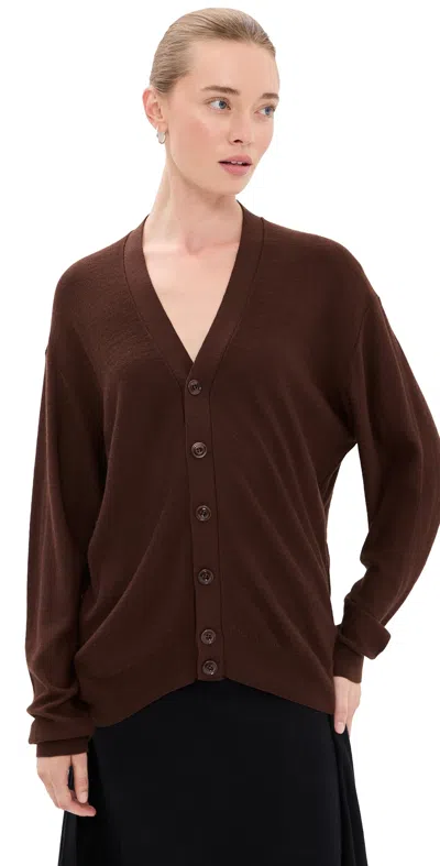 Lemaire Relaxed Twisted Cardigan Acajou