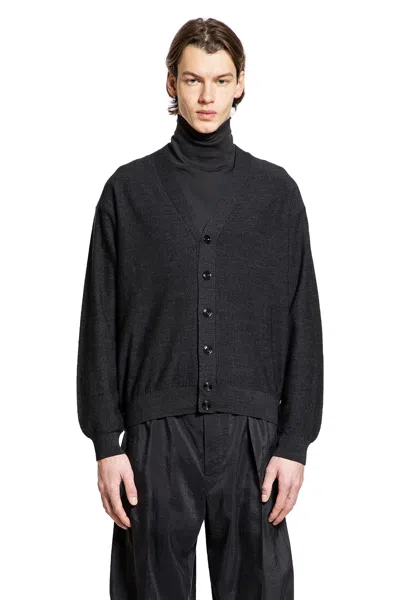 Lemaire Relaxed Twisted Cardigan In Black