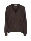 Lemaire Dark Cacao Cardigan Buttons Closure In Brown
