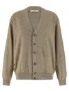 Lemaire 'relaxed Twisted' Cardigan In Brown