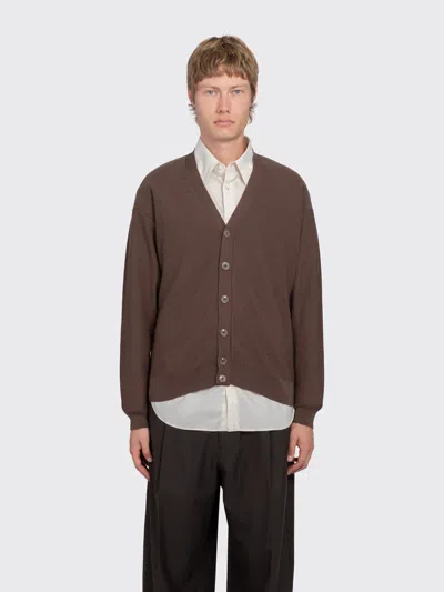 Lemaire Relaxed Twisted Cardigan In Brown