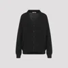 Lemaire Dark Grey Wool Relaxed Twisted Cardigan In Gray