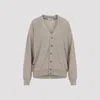 Lemaire Relaxed Twisted Knit Cardigan In Gray